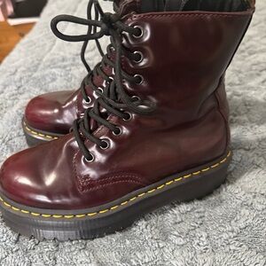 Dr. Martens Burgundy Combat Boots